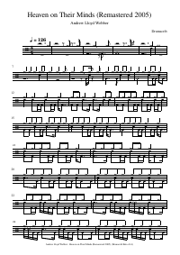 Drum score: Andrew Lloyd Webber - Heaven on Their Minds (Remastered 2005)