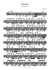 Drum score: Porcupine Tree - Harridan