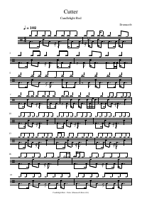 Drum score: Candlelight Red - Cutter
