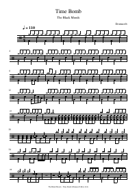 Drum score: The Black Moods - Time Bomb