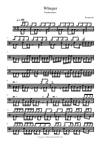 Drum score: Evanescence - Whisper