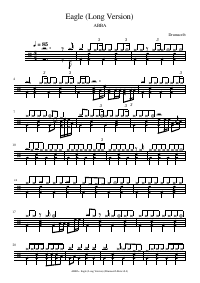 Drum score: ABBA - Eagle (Long Version)
