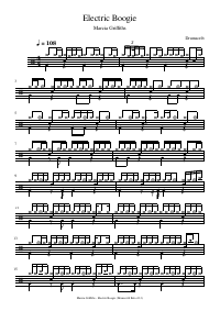 Drum score: Marcia Griffiths - Electric Boogie