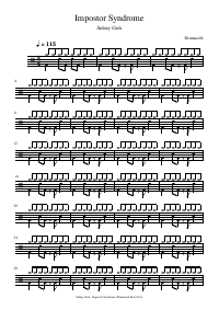 Drum score: Sidney Gish - Impostor Syndrome