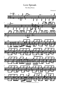 Drum score: The Stone Roses - Love Spreads