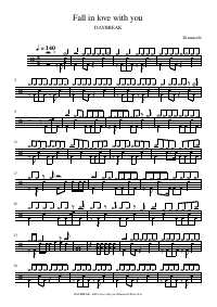 Drum score: DAYBREAK - Fall in love with you