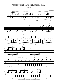 Drum score: Slipknot - People = Shit (Live in London, 2002)