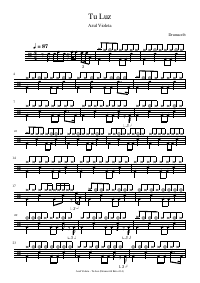 Drum score: Azul Violeta - Tu Luz