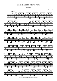 Drum score: Toby Keith - Wish I Didn't Know Now