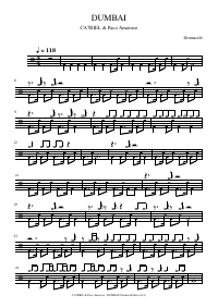 Drum score: CA7RIEL & Paco Amoroso - DUMBAI