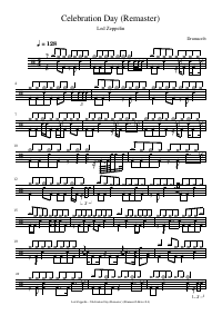 Drum score: Led Zeppelin - Celebration Day (Remaster)