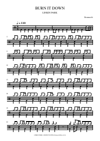 Drum score: LINKIN PARK - BURN IT DOWN