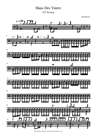 Drum score: ICF Worship - Haus Des Vaters
