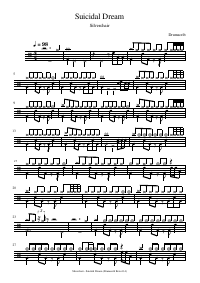 Drum score: Silverchair - Suicidal Dream