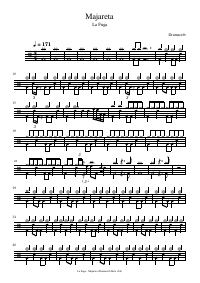 Drum score: La Fuga - Majareta