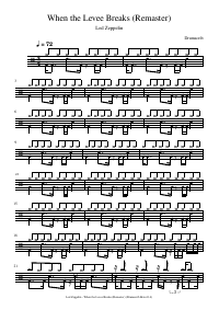 Drum score: Led Zeppelin - When the Levee Breaks (Remaster)