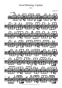 Drum score: Slint - Good Morning, Captain