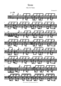 Drum score: Alice In Chains - Stone