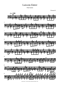 Drum score: Dan Luiten - Laissons Entrer