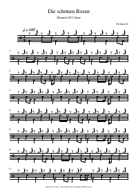 Drum score: Element Of Crime - Die schönen Rosen