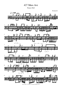 Drum score: Warren Wolf - 427 Mass Ave