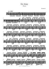 Drum score: Weezer - Go Away