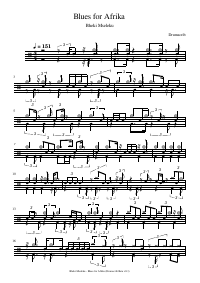 Drum score: Bheki Mseleku - Blues for Afrika