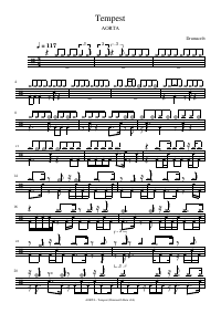 Drum score: AORTA - Tempest