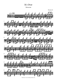 Drum score: Silverstein - It's Over