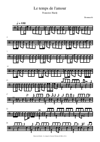 Drum score: Francoise Hardy - Le temps de l'amour