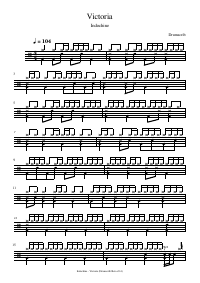 Drum score: Indochine - Victoria