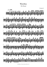 Drum score: Mia Morgan - Waveboy