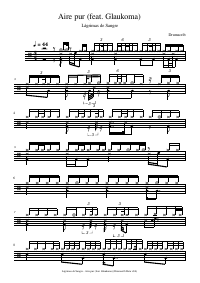 Drum score: Lágrimas de Sangre - Aire pur (feat. Glaukoma)
