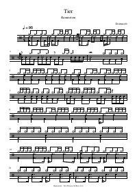 Drum score: Rammstein - Tier