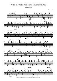 Drum score: Valerie Boyd - What a Friend We Have in Jesus (Live)