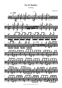 Drum score: La Renga - En El Baldío
