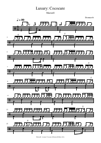 Drum score: Maxwell - Luxury: Cococure