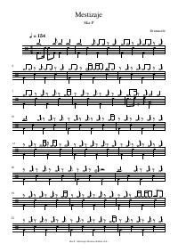 Drum score: Ska-P - Mestizaje