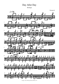 Drum score: Savatage - Day After Day