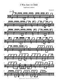 Drum score: Nightshade Anthem - I Was Just A Child