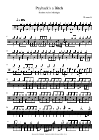 Drum score: Bodom After Midnight - Payback's a Bitch