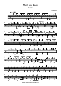Drum score: Mastodon - Moth and Bone