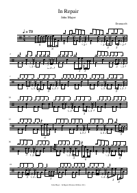 Drum score: John Mayer - In Repair