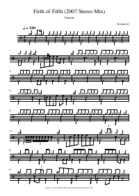 Drum score: Genesis - Firth of Fifth (2007 Stereo Mix)