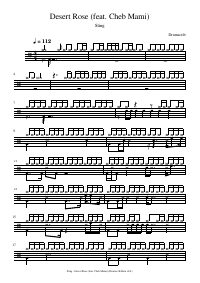 Drum score: Sting - Desert Rose (feat. Cheb Mami)