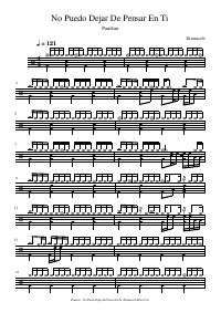 Drum score: Pandora - No Puedo Dejar De Pensar En Ti