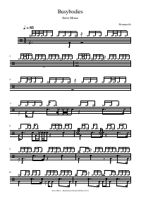 Drum score: Steve Morse - Busybodies