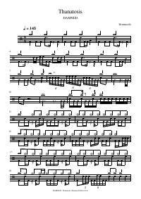 Drum score: DAMNED - Thanatosis
