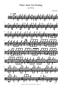 Drum score: Jack White - That's How I'm Feeling