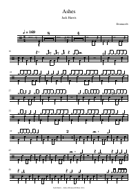 Drum score: Jack Harris - Ashes
